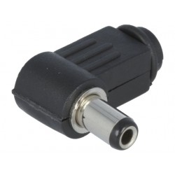 Spina DC Jack angolare 5,5 mm - 2,5 mm a clip